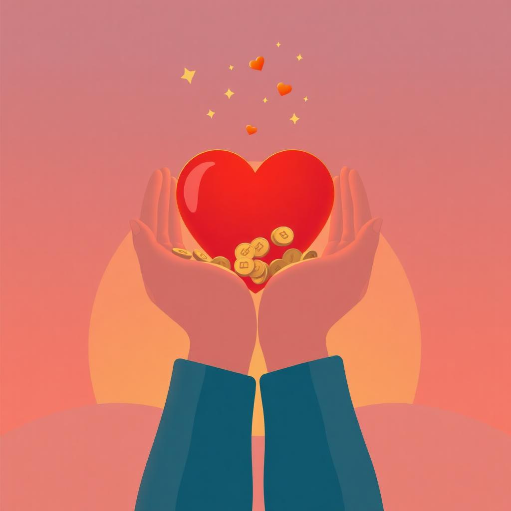 Hands holding a heart with coins — donate to SSVS to support shelter, education and rescue of vulnerable children
