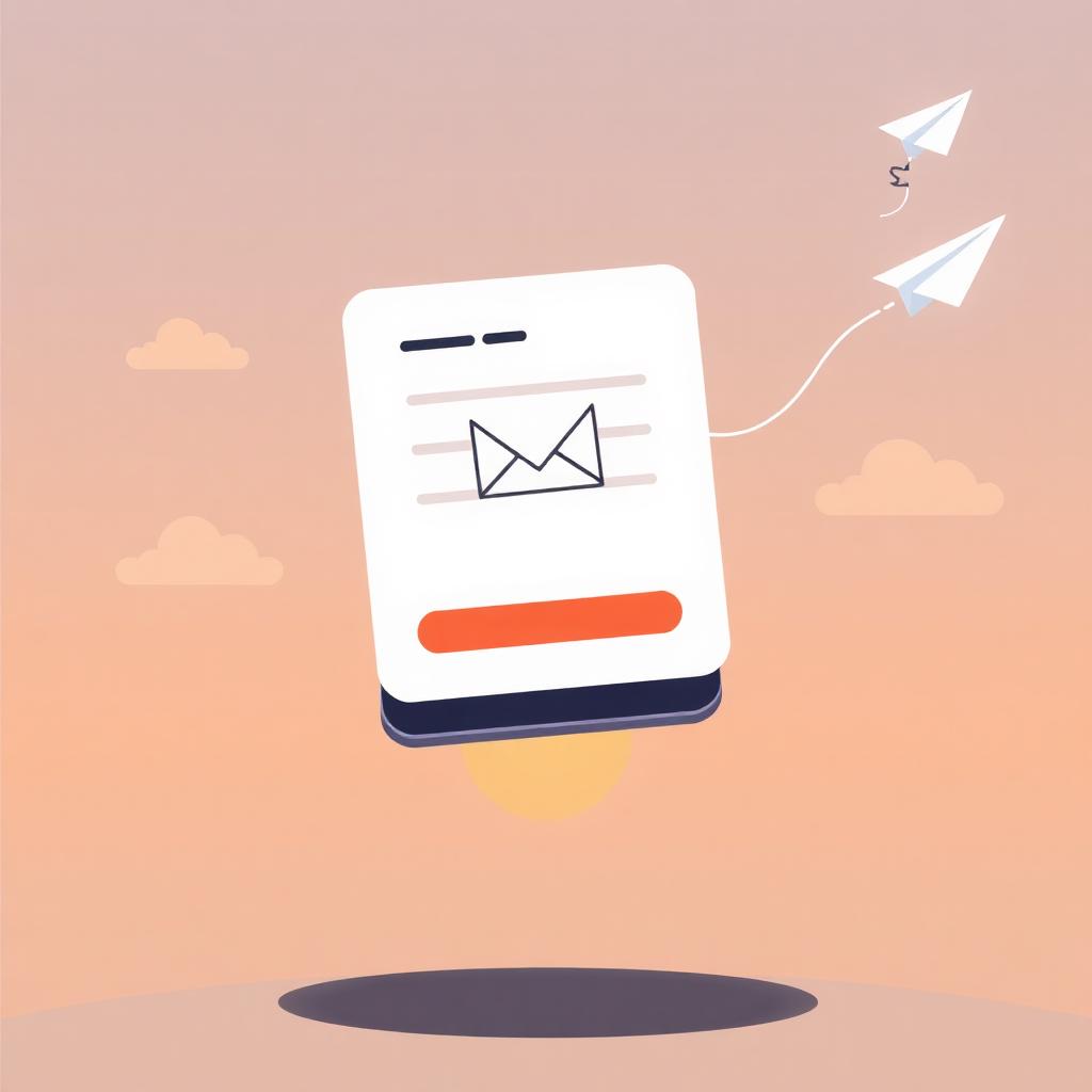 Illustration of a contact form and paper-plane message — get in touch with SSVS Indore